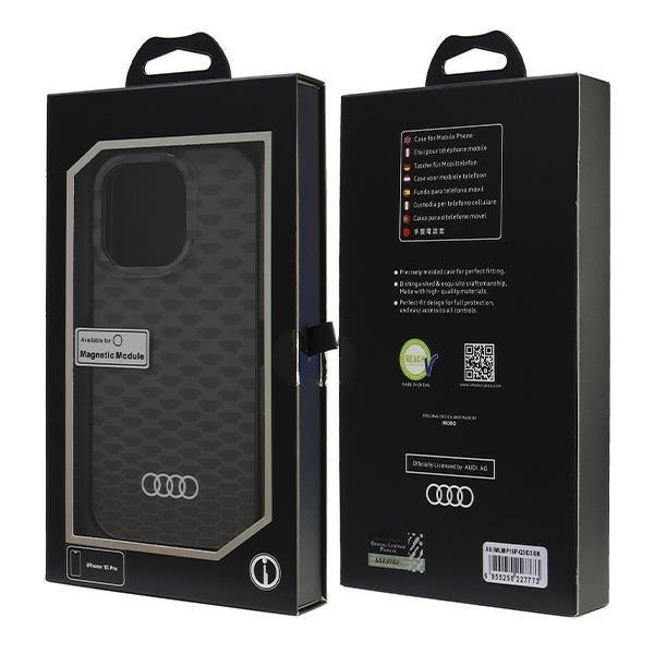 Audi IML Stitching Pattern MagSafe iPhone 16 Pro 6.3" czarny/black hardcase